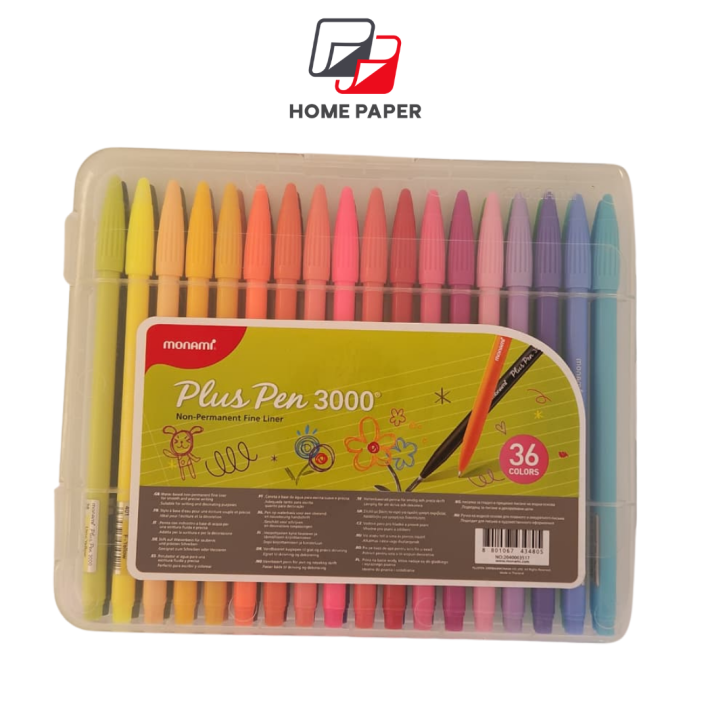 Set 36 Marcadores Plus Pen 3000  Monami